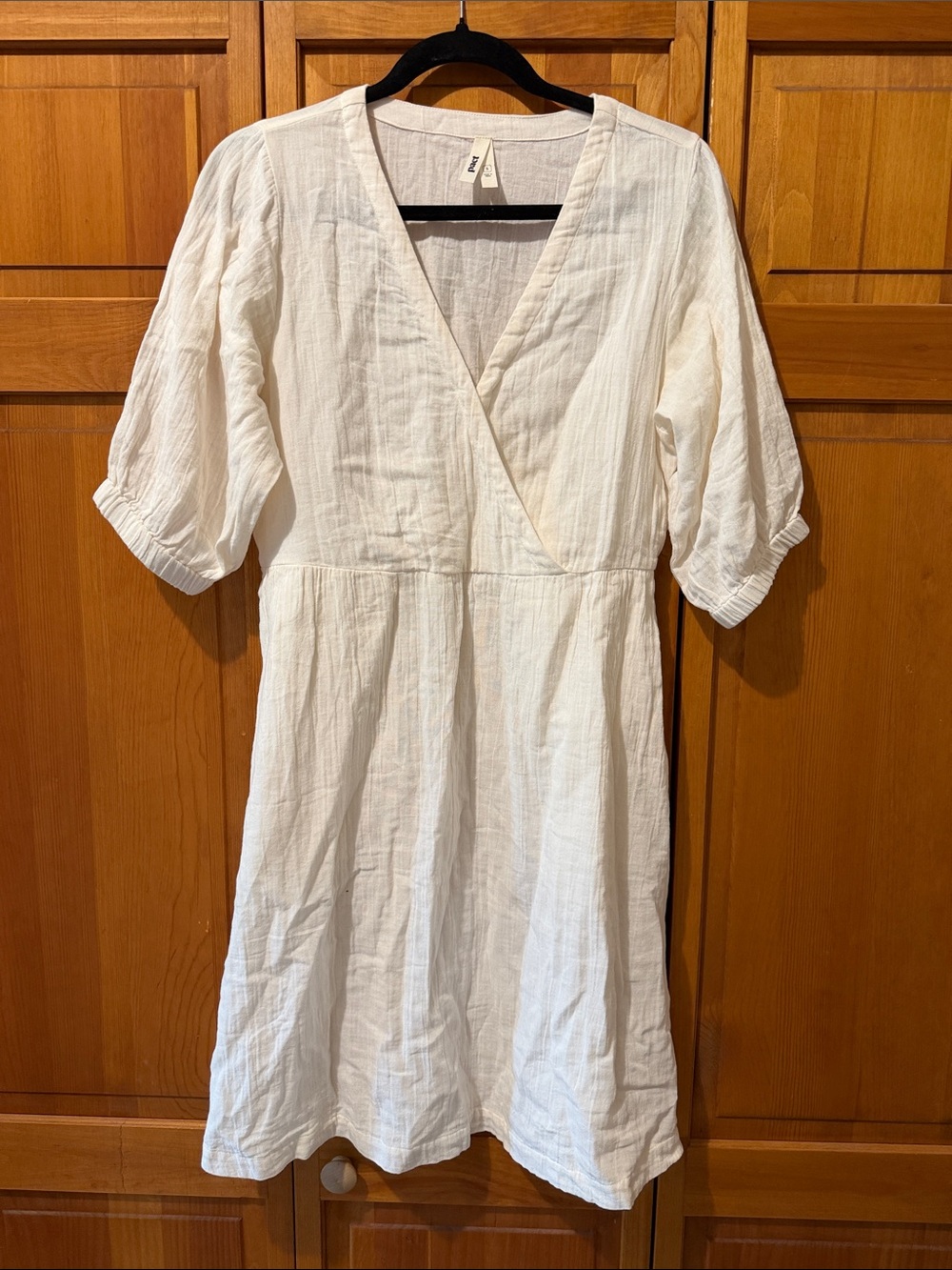 Pact Coastal Double Guaze Cotton Mini Dress